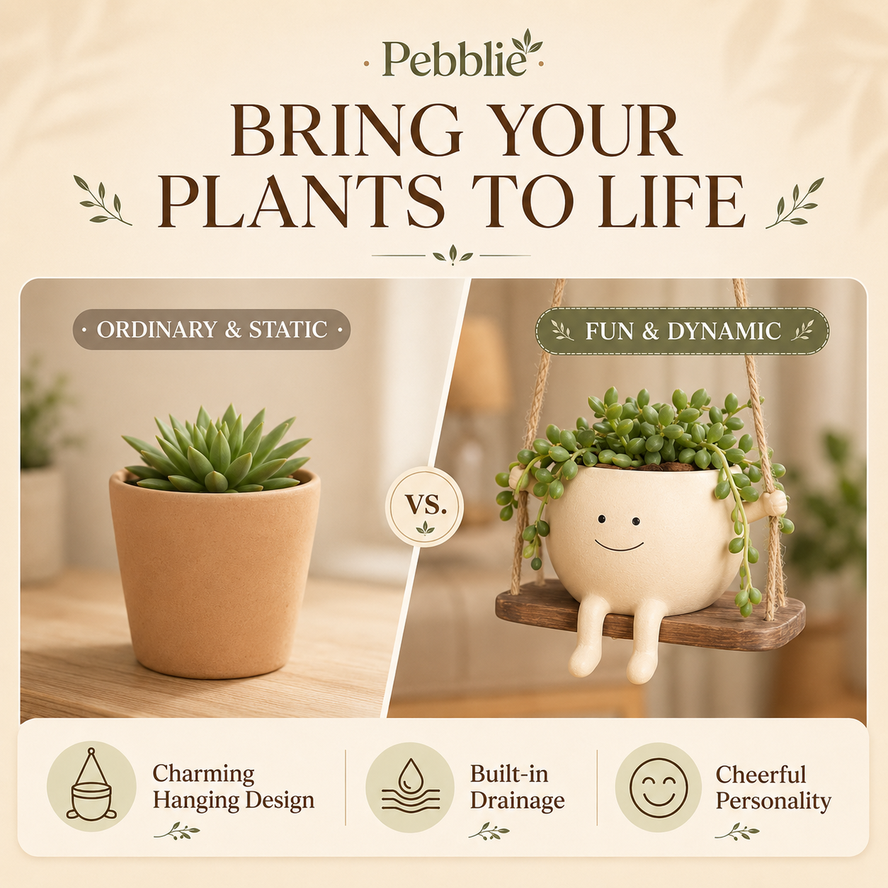Pebblie™ Hanging Plant Pot
